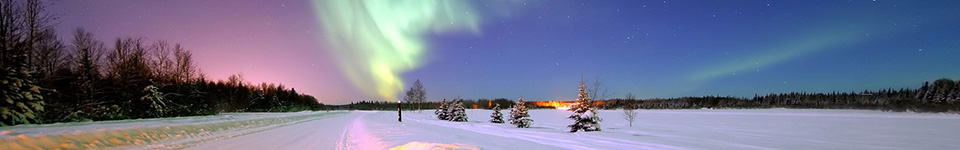 Winter display of Northern Lights