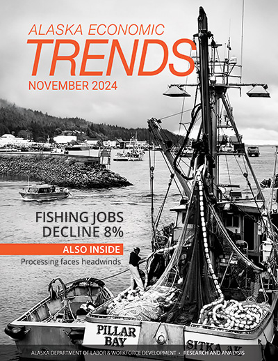 Cover of current Alaska Economic Trends magazine