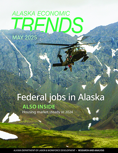 Cover of current Alaska Economic Trends magazine