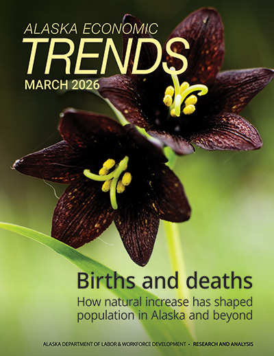 Cover of current Alaska Economic Trends magazine