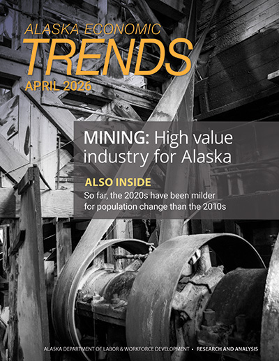 Cover of current Alaska Economic Trends magazine