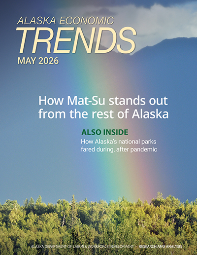 Cover of current Alaska Economic Trends magazine